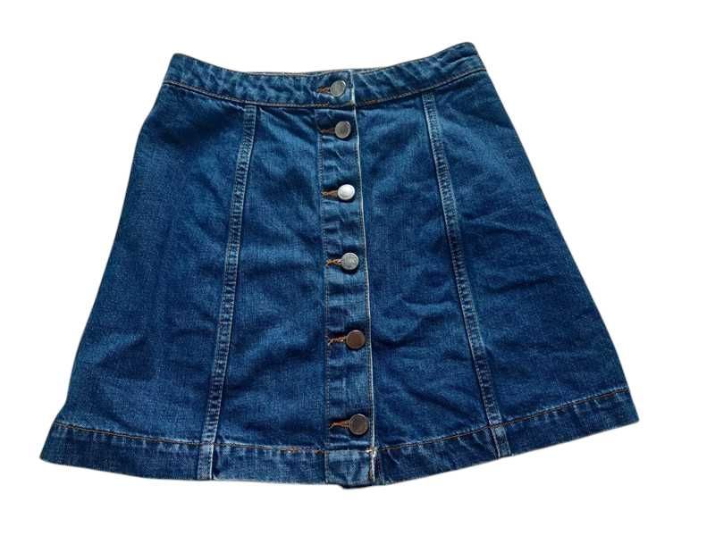 Jeansowa spódniczka Moto TopShop 34,XS/36,S rozpinana dżins jeans mini