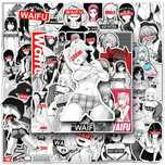 Наклейки стикеры с сексуальными аниме хентай девушками Waifu 50 шт.