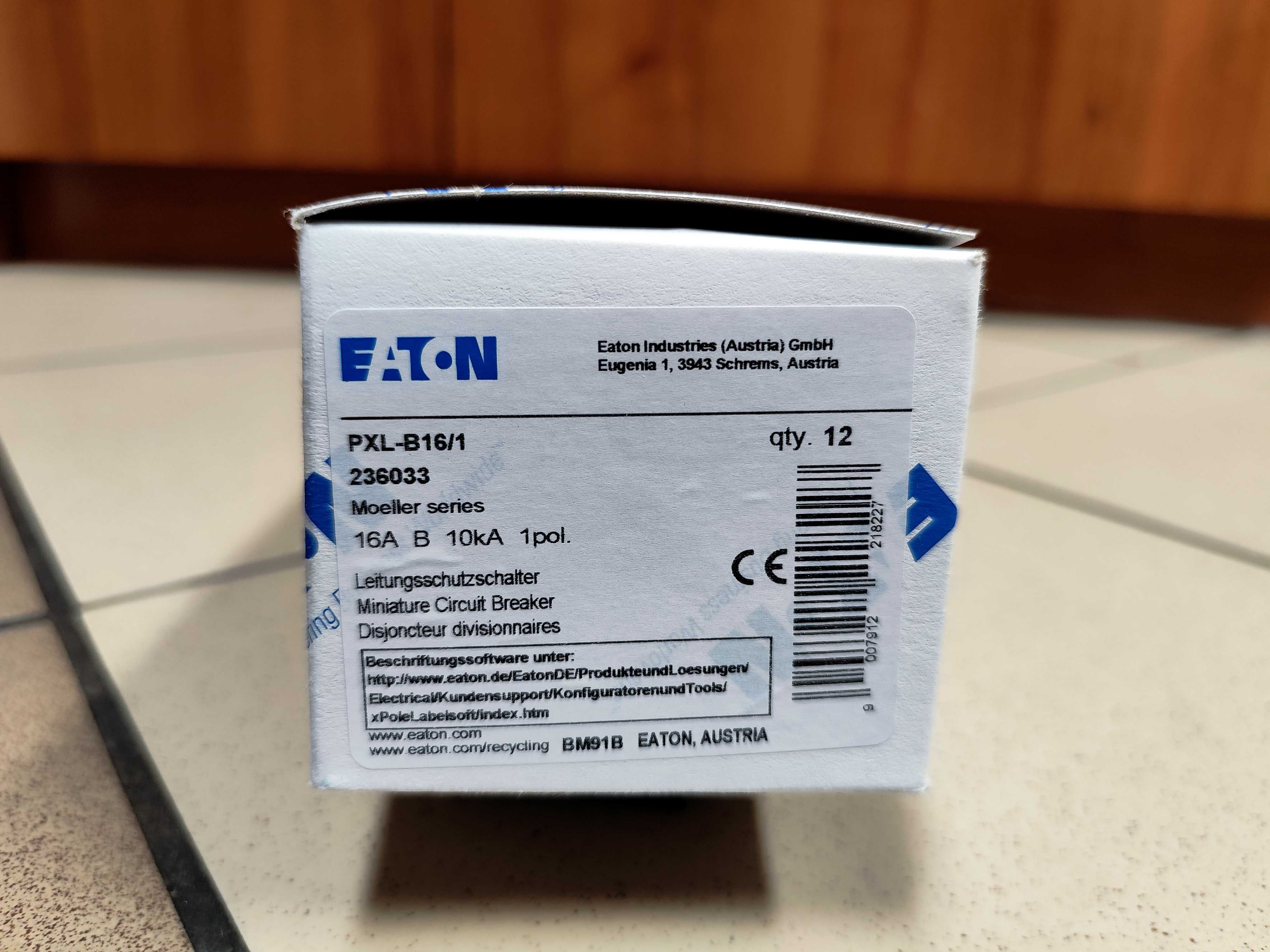 Wyłączniki nadprądowe Eaton PXL-B16/1 2 opk. (24 sztuki)