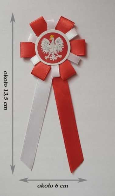 Kotylion narodowy, przypinka biało czerwona, 11 Listopada