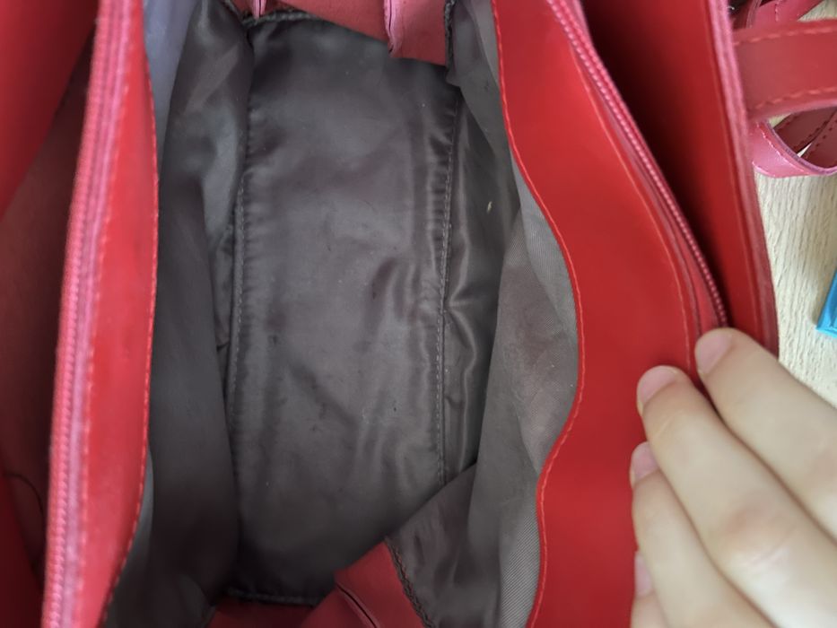 Стильна червона сумка з еко - шкіри