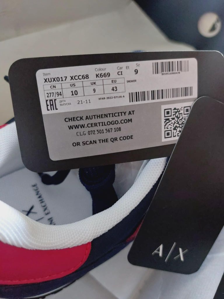 nowe buty sneakersy Armani Exchange (A|X) – oryginalne
