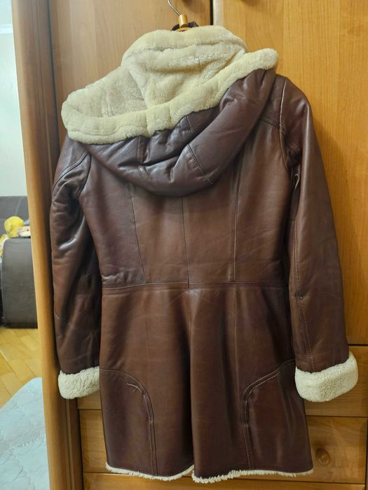 дубленка натуральная рост 160 размер S Турция кожа/цигейка