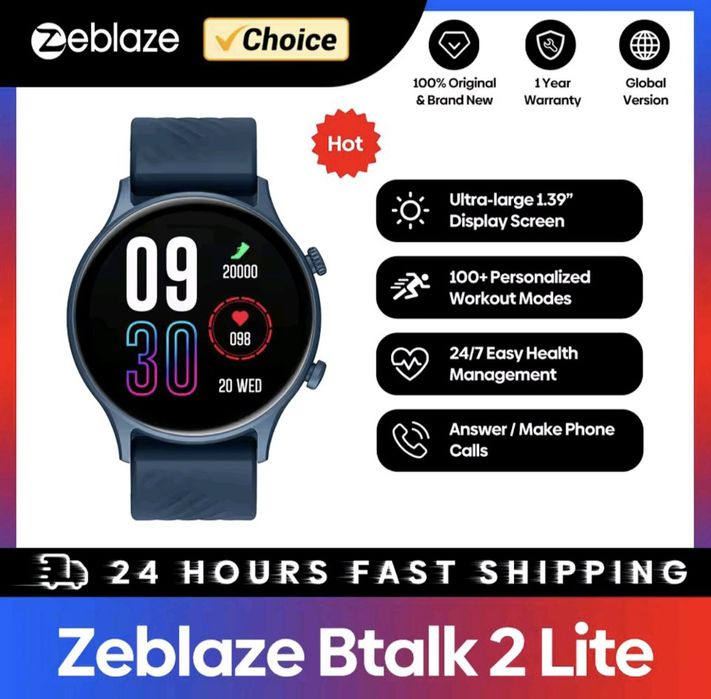 Смарт часы Zeblaze BTALK 2 lite. DeepBlue.