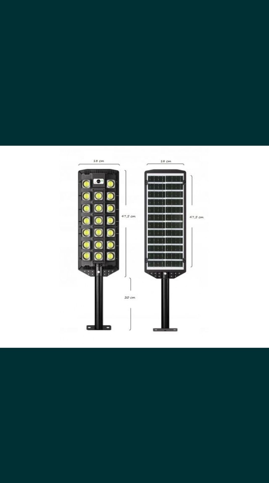 Lampa solarna 1600w soczewkowa z panelem fotowoltaicznym WYPRZEDAŻ