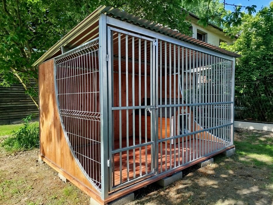 Ocynkowany kojec dla psa klatka box nowoczesne boki "ŁEZKA" 3x2