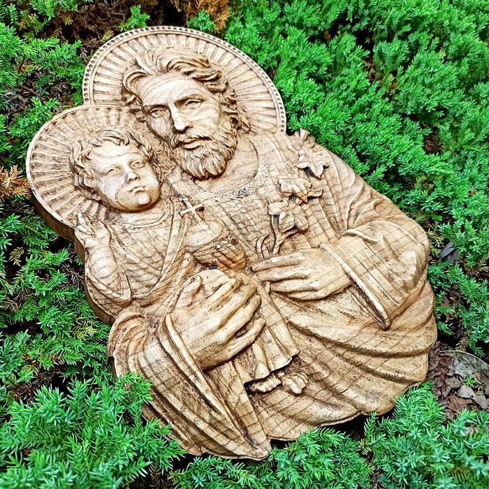 Obraz w drewnie na prezent Święty Józef 25cm