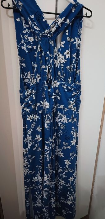 Boho sukienka maxi długa w kwiaty 40 42 L XL casual sylwestra letnia