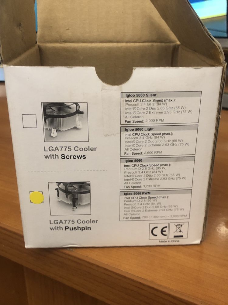 Chłodzenie Igloo 5060 PWM intel socket 775 cooler.