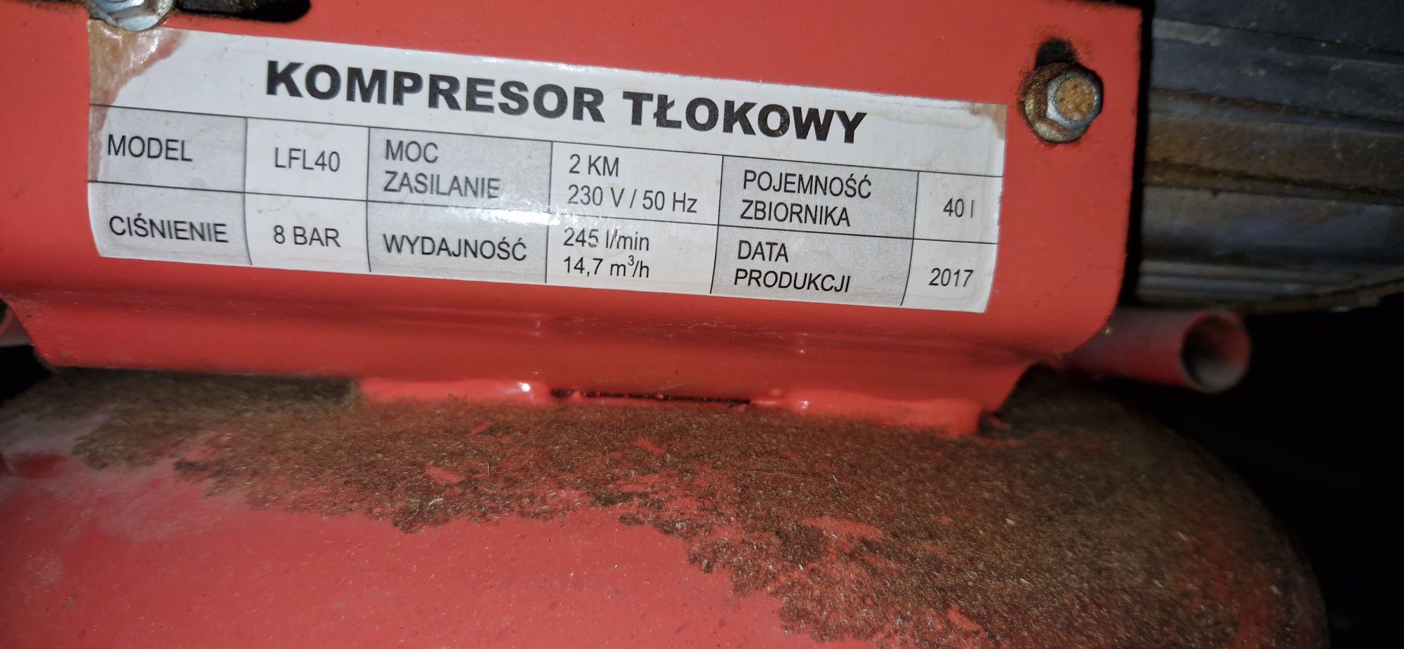 Kompresor tłokowy 40l pionowy