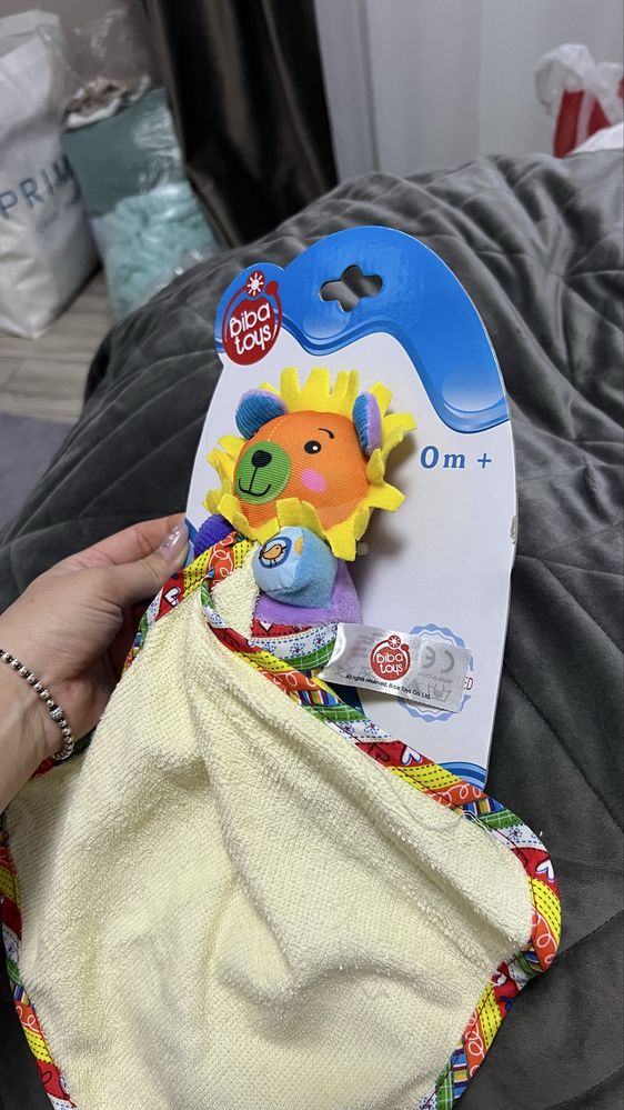 Мягкая игрушка детская 0+ с пищалкой Biba Toys на подарок для младенца