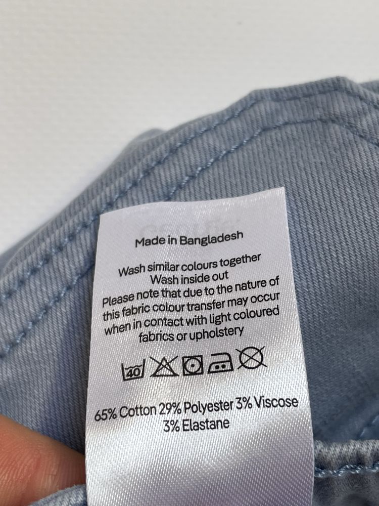 98-104 George wide leg szerokie spodnie miękkie jeansy kuloty z gumką
