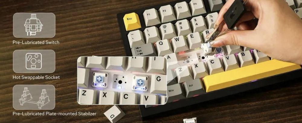 AK820PRO 75% Компактна Механічна Клавіатура