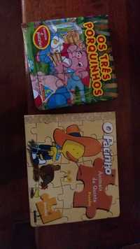 Livros puzzle 3 Porquinhos e Patinho