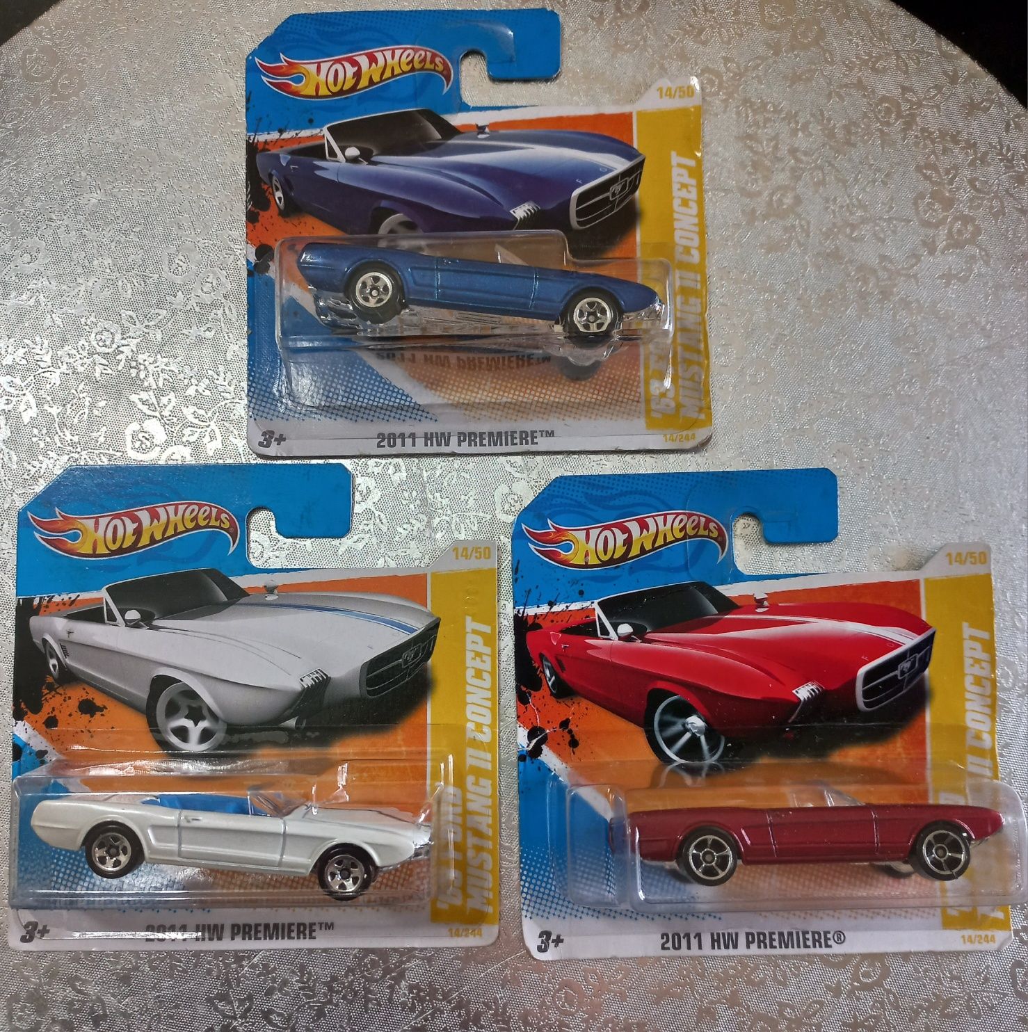 Hot Wheels - Pack 3 - 63 Ford Mustang II Concept