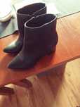 Botki czarne za kostke obcas 4cm primark