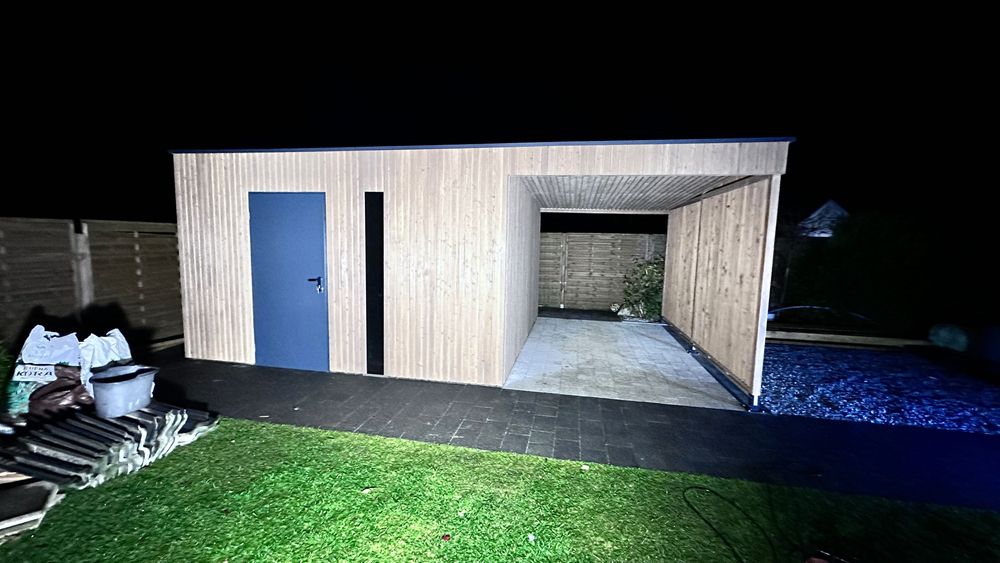 Domek narzędziowy z altaną Modrzew Syberyjski