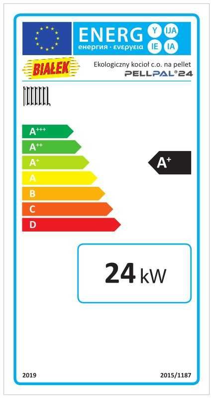 Kocioł na PELLET 24kW 5 KLASA/ ECODESIGN podwyższony standard A+ 300m2