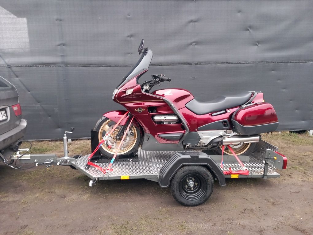 Przyczepka motocyklowa Snipe, bardzo niska , DMC 550 kg , jak nowa