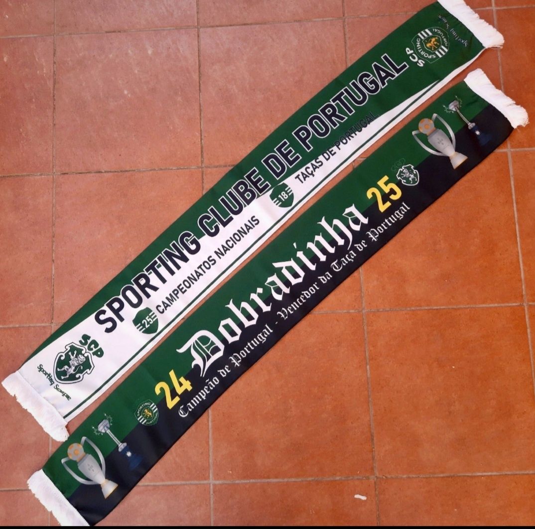Uma Bandeira Sporting Bi Campeao e 3 Cahecois a escolha