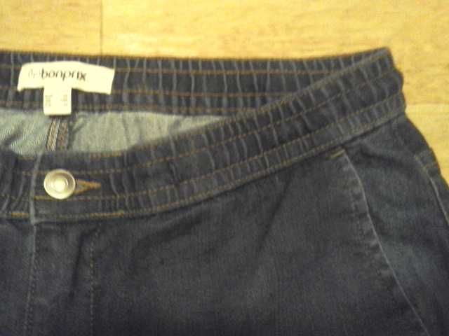 jeansy z pasem na gumce ii zapięciem na zamek - nowe,  Bonprix