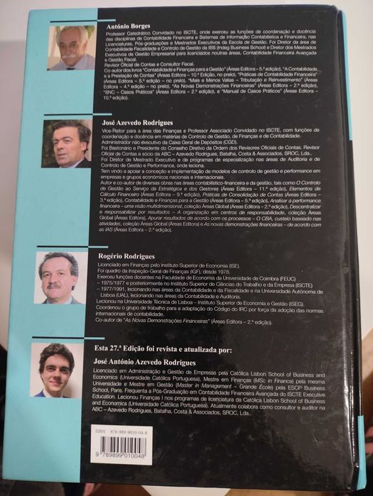 Livro Elementos de Contabilidade Geral, 27 edição