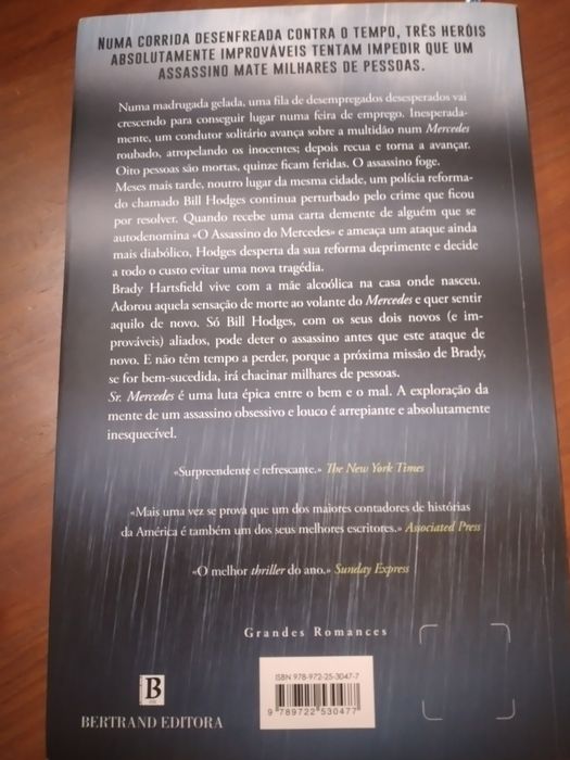 Livro  Sr Mercedes de Stephen King