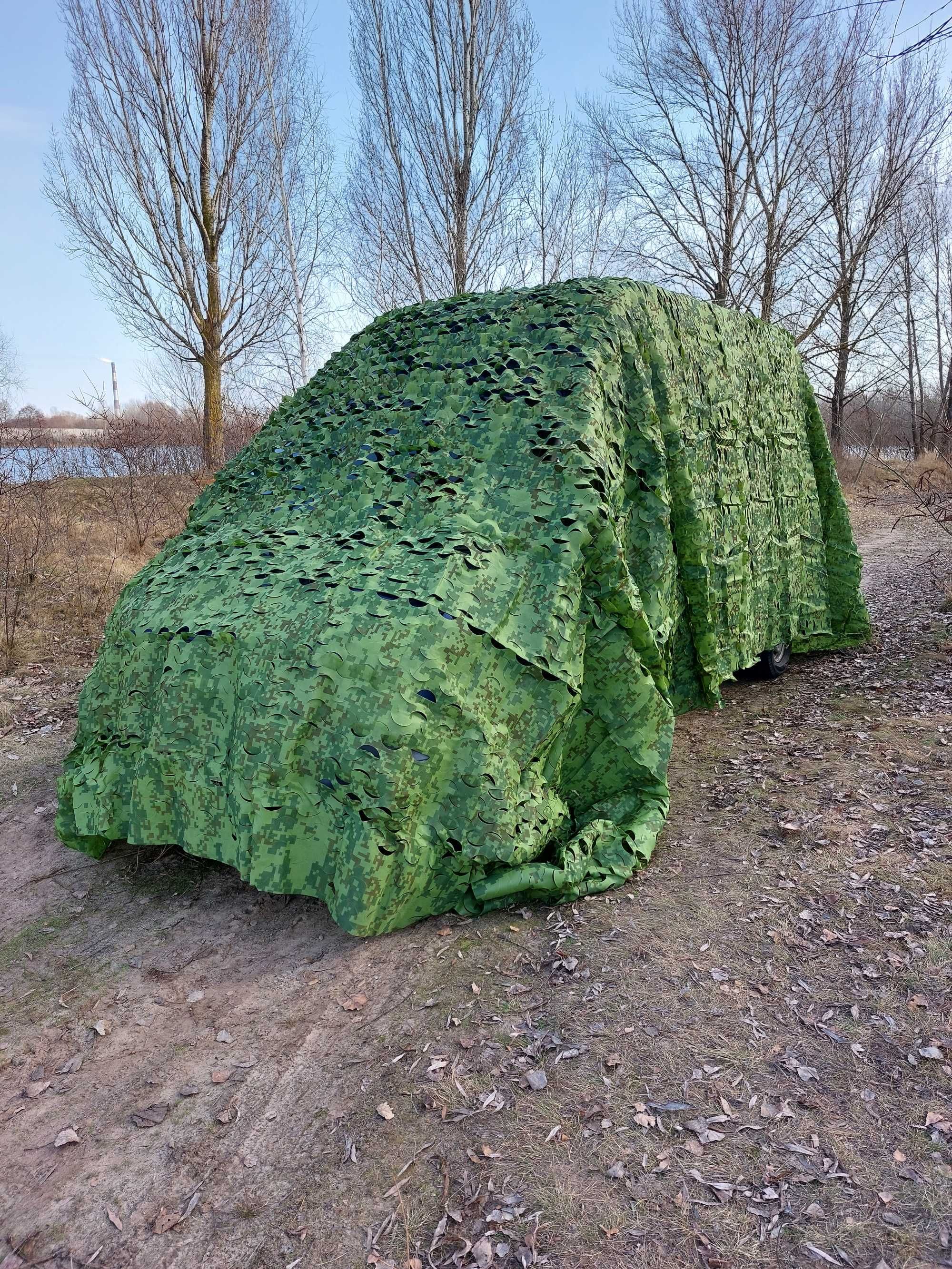 Акція. Маскувальна сітка 6х9м щільність 100грам/м.кв., зелена