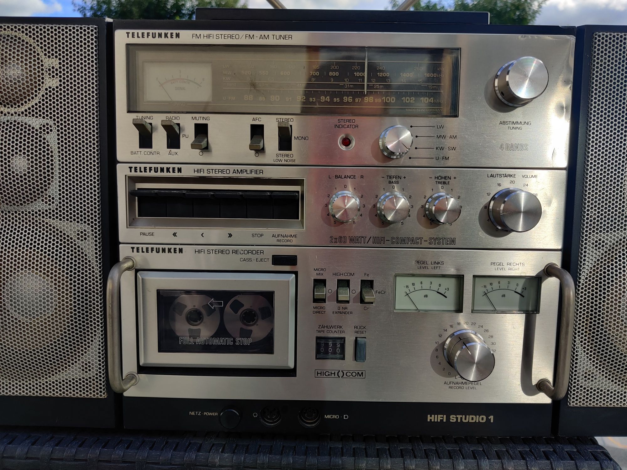 Telefunken studio 1 boombox radiomagn Zamianaetofon