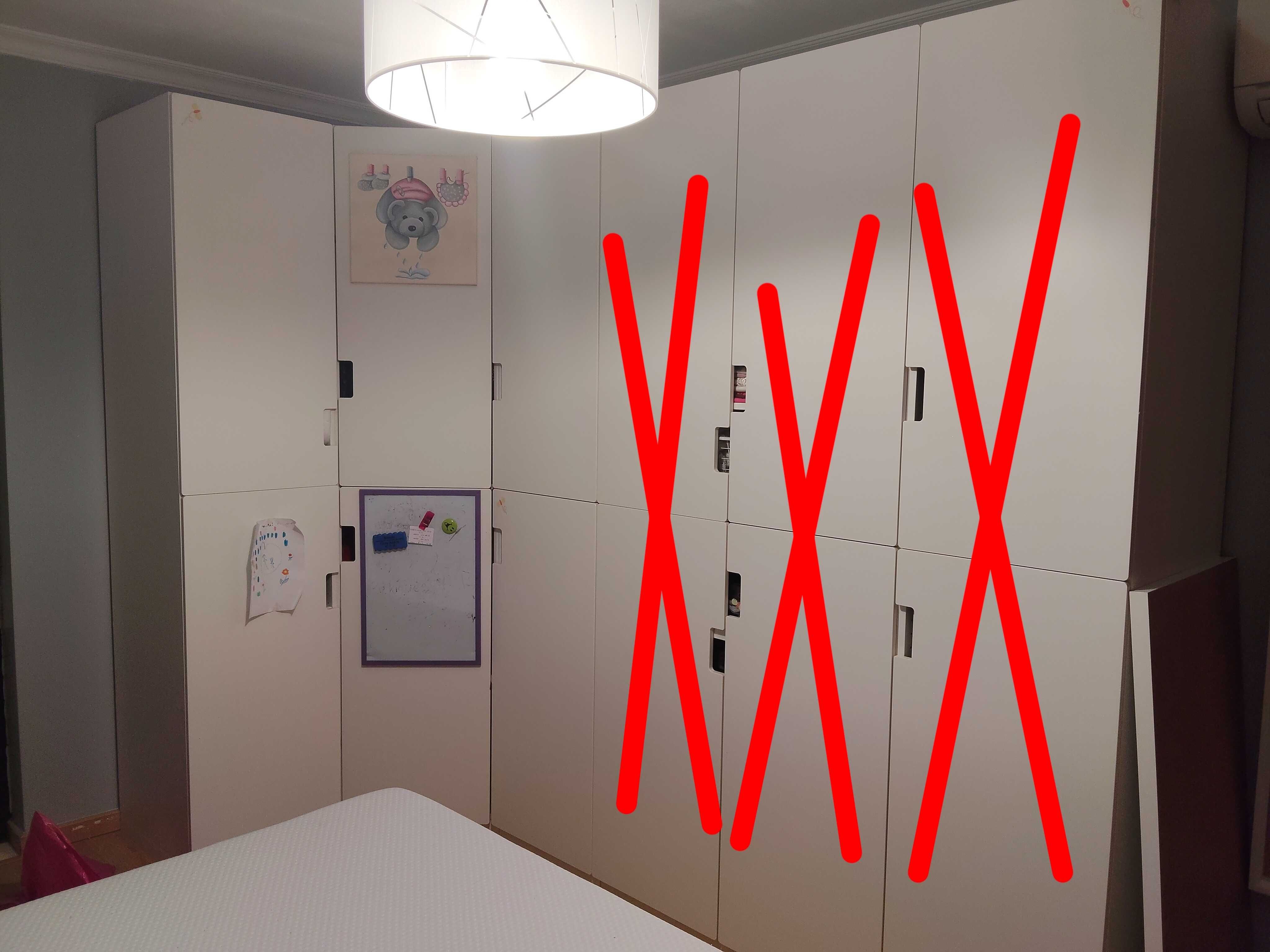 Armário IKEA branco - módulo 3 blocos para canto