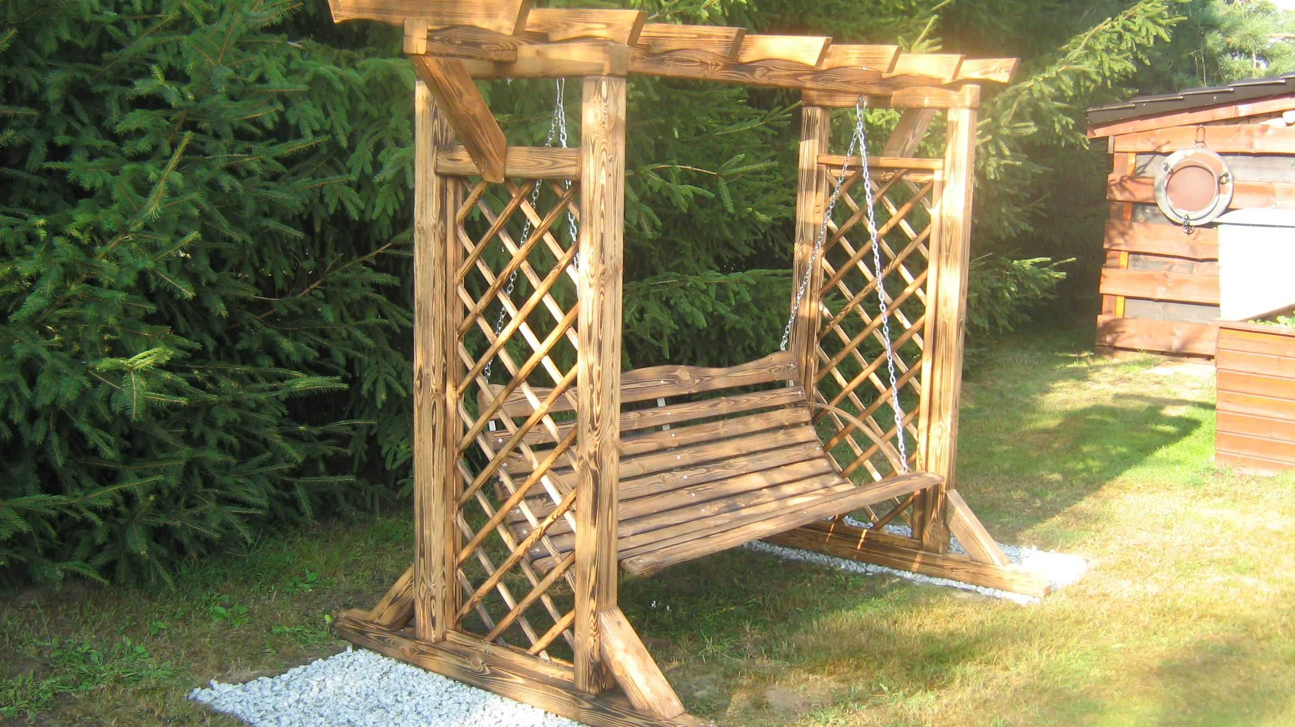 Komplet mebli ogrodowych stół sześciokątny + ławki