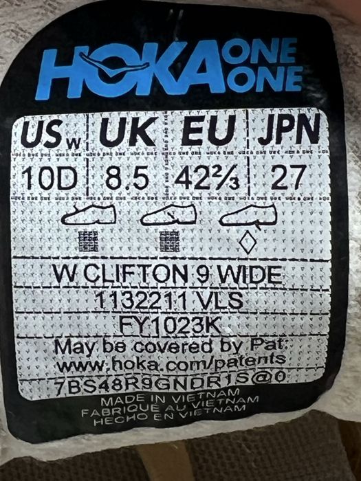 Кроссовки Hoka Clifton 9 Розмір 42.5 Original Взуття