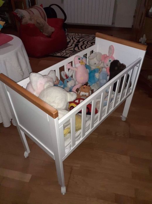 Miniberço bébé + colchão e roupa de cama