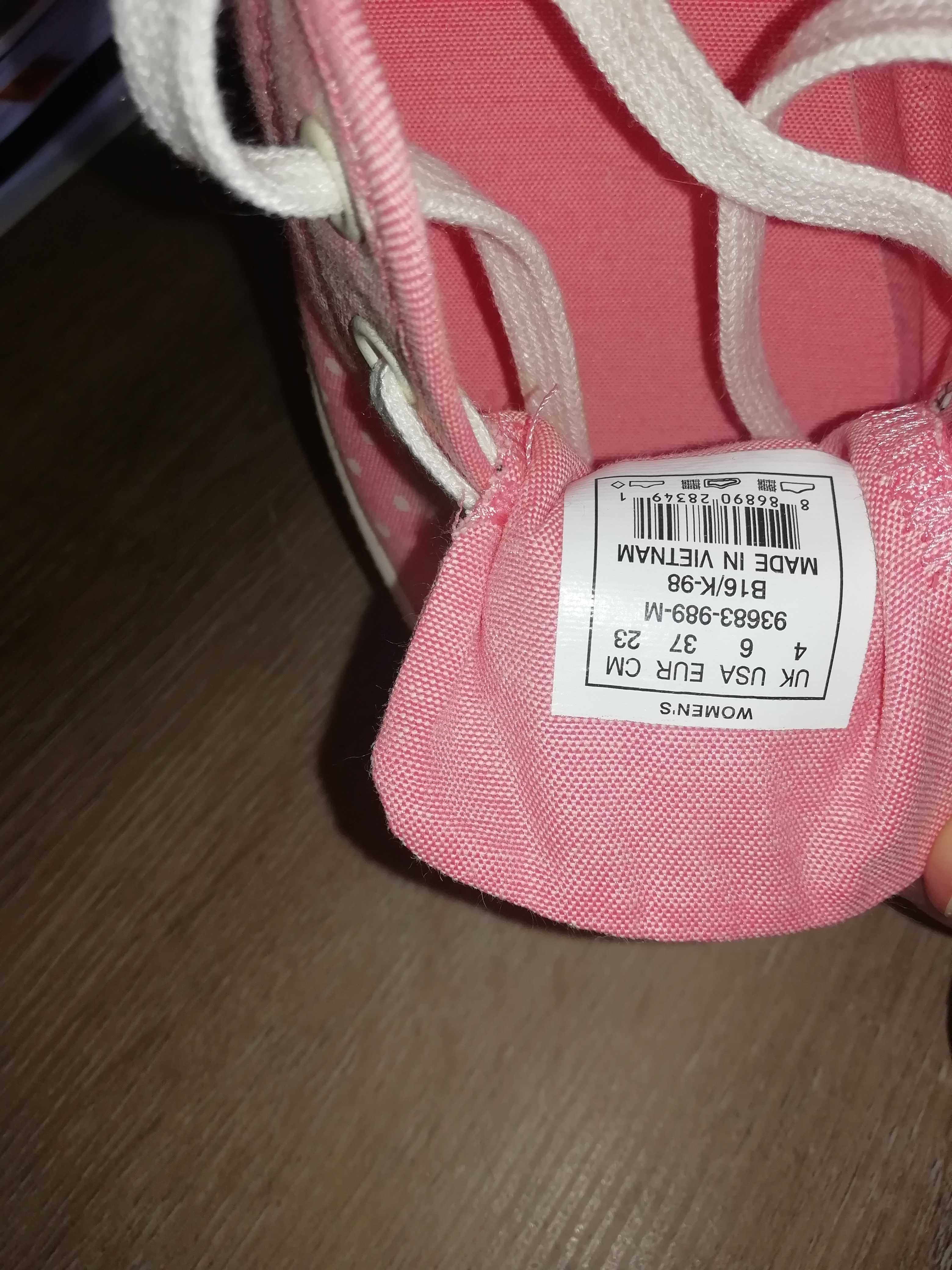 Tênis Palladium rosa às bolinhas brancas n37