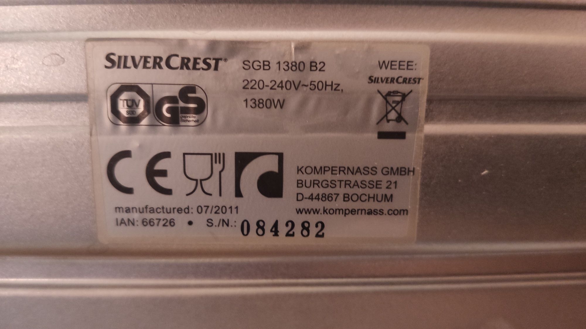 Mini piekarnik  Silvercrest  SGB 1380