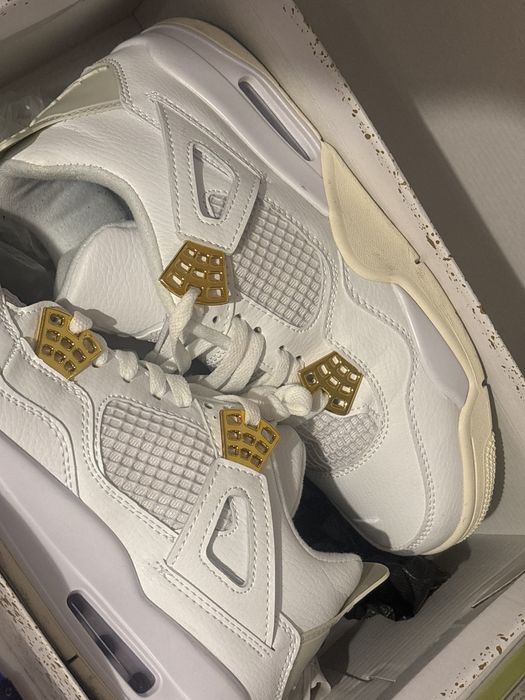 Nike air jordan 4 białe metallic gold white rose białe