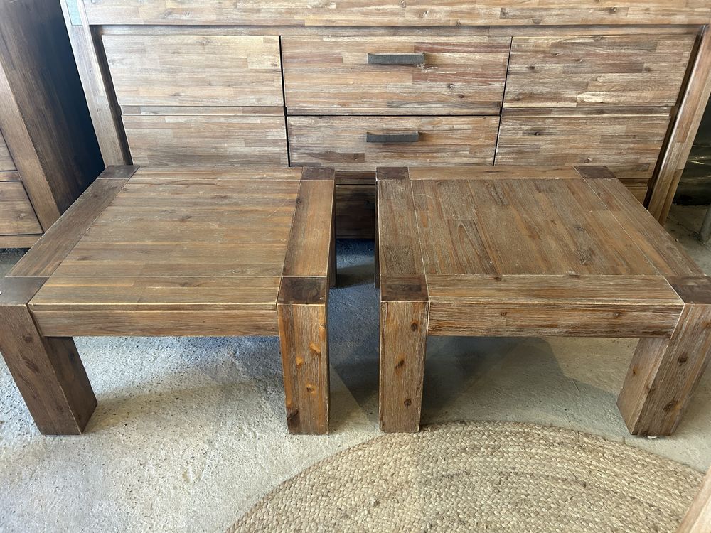 stolik drewniany lawa kawowa akacja 70x70 nowoczesny