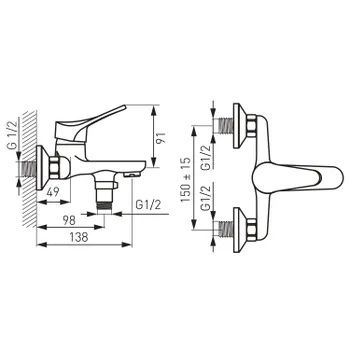 Bateria wannowa Petite Ferro BPT1BL