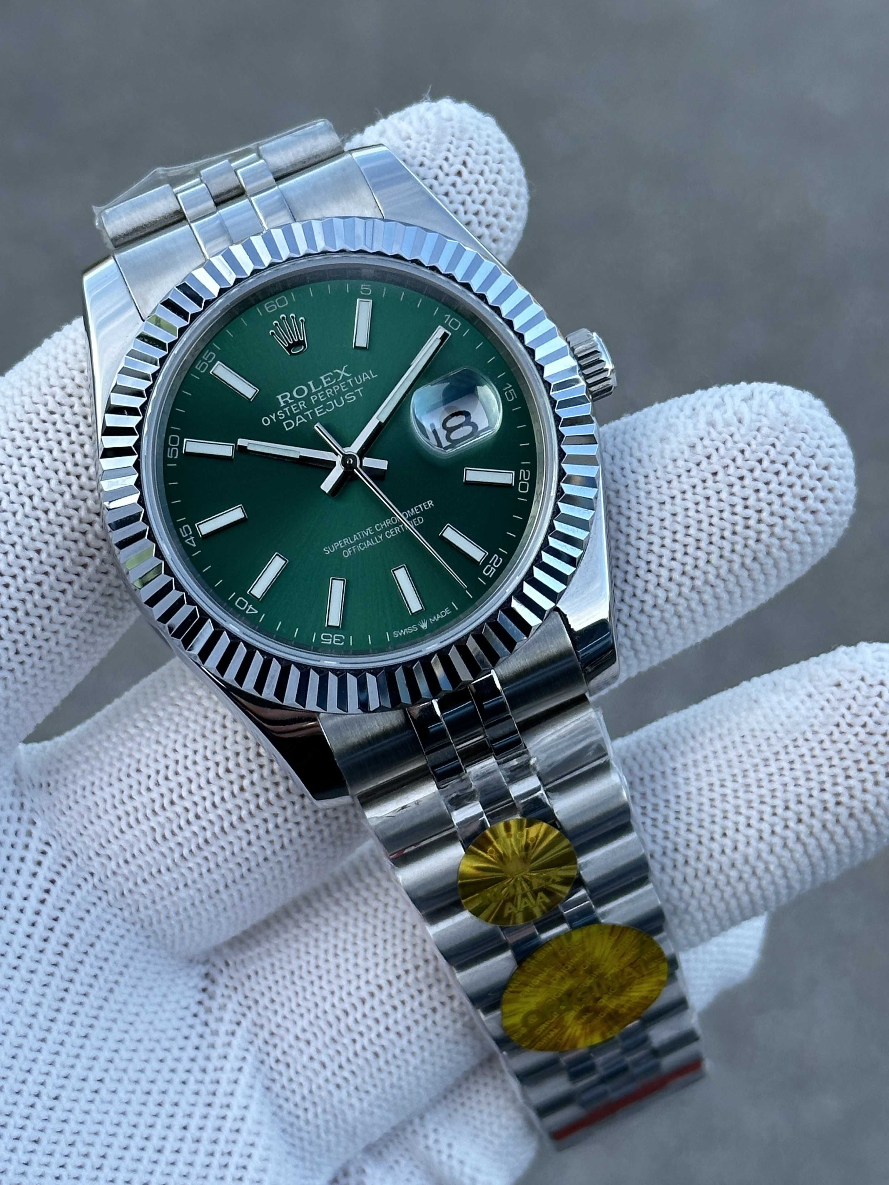 Швейцарские часы Rolex Datejust Green. Топ модель