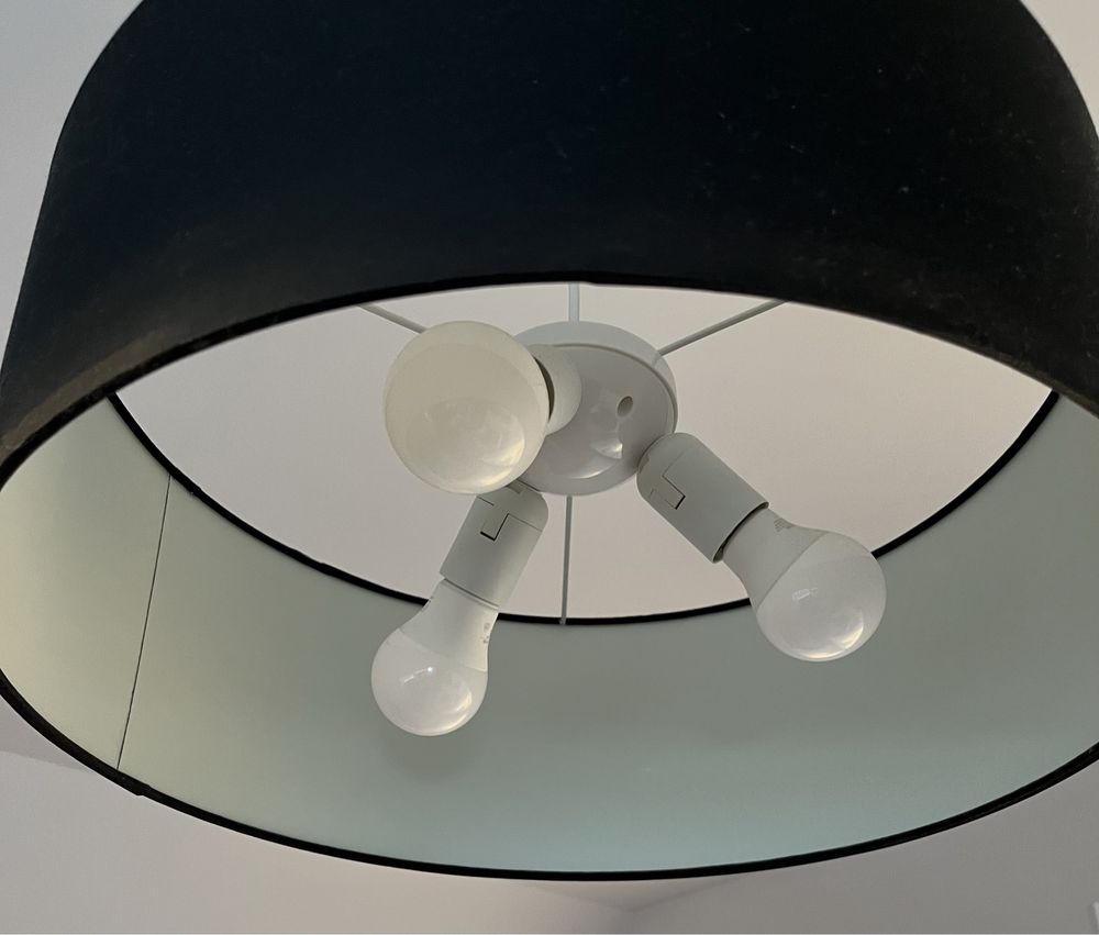 Lampa sufitowa wisząca zyrandol czarny salon sypialnia Glamour Gratis