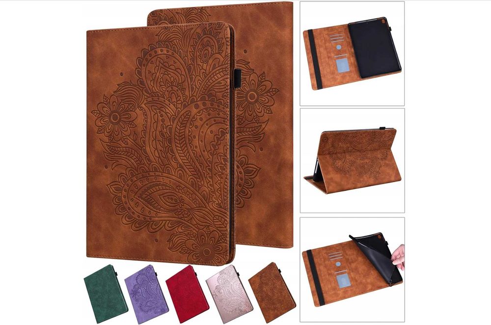 Etui do tabletu Lenovo Tab M10 i P10 brązowe + folia ochronna i rysik