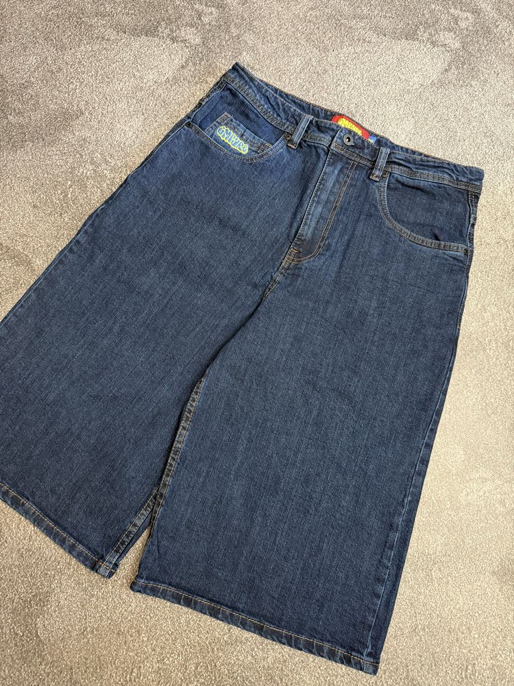 Шорты Empyre Unwind Ultra Wide Evening Dark Blue Denim Skate Shorts