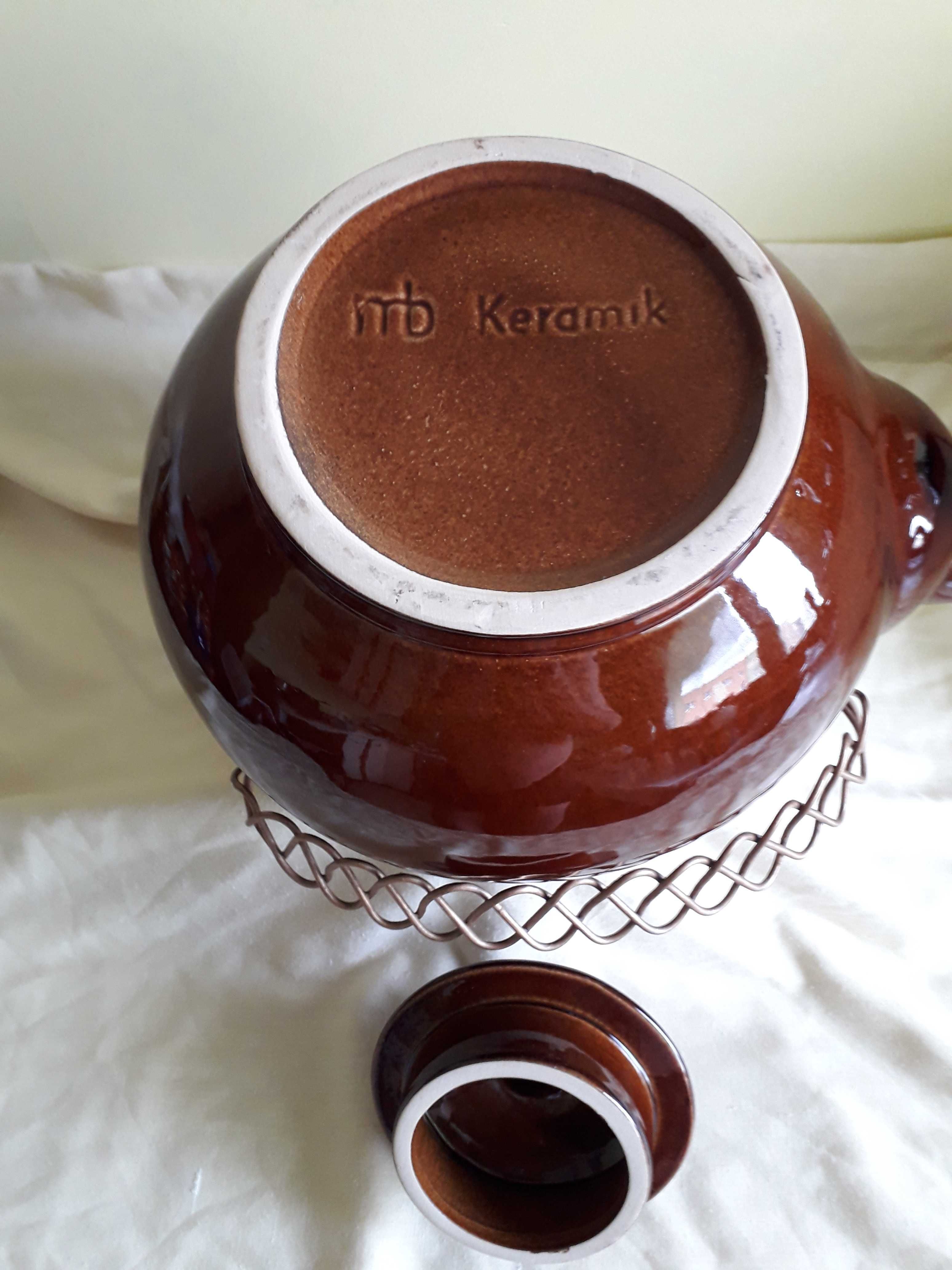 Ceramika sygnowany mb Keramik wielki czajnik Siegerlander