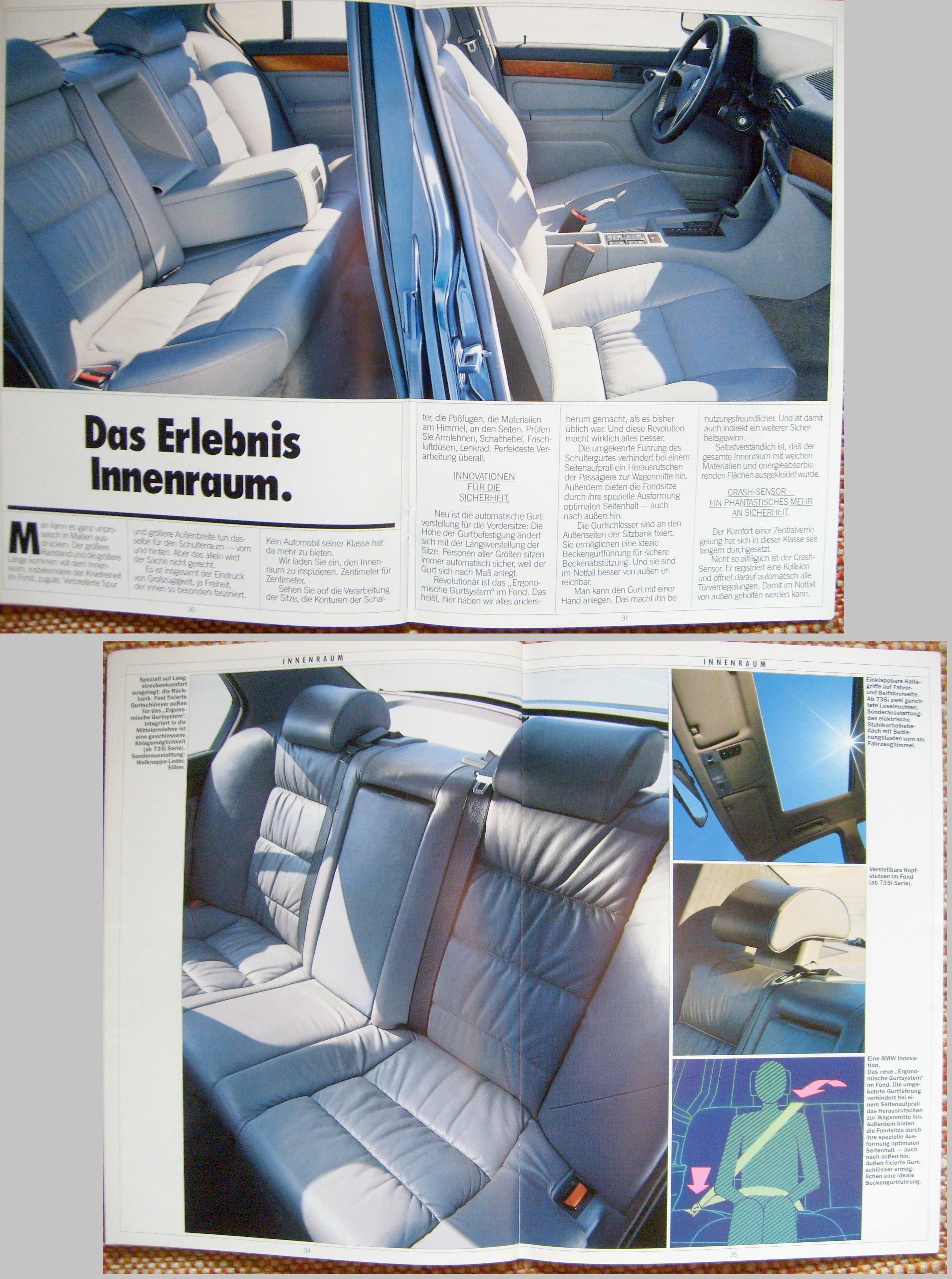 BMW 7 E32 - 730i 735i 735iL * prospekt 48 str. PIERWSZE WYDANIE 1986 !