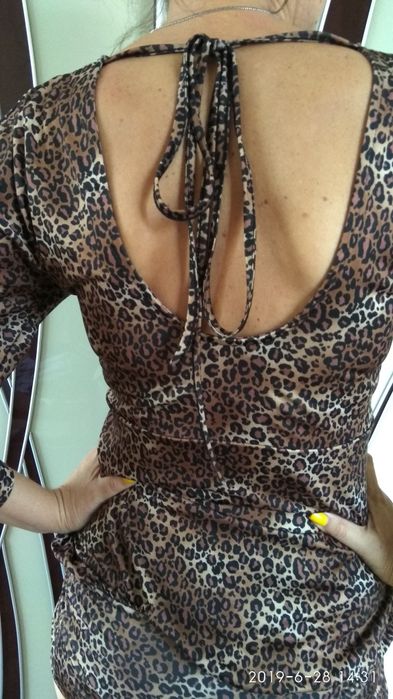 Туника леопард нарядная размер 46