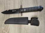 Nóż taktyczny Rambo 28cm | Stała głownia, piła pokrowiec cordury N1863