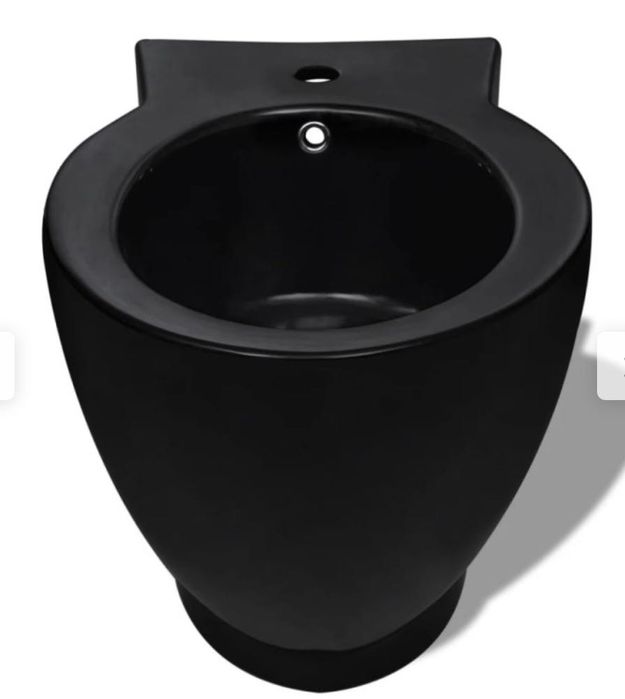 Bidé cerâmico redondo preto