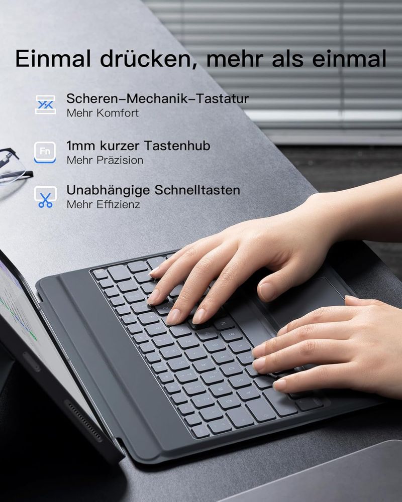 Klawiatura qwertz etui magnetyczne do iPAD HUOBAO (12,9 cala)