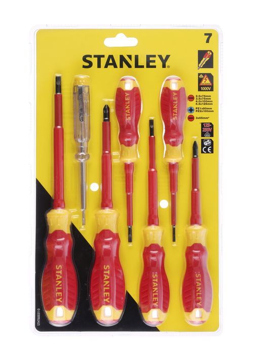 Zestaw Wkrętaków Vde 7Szt 2Pz+4Sl+Tester Stanley