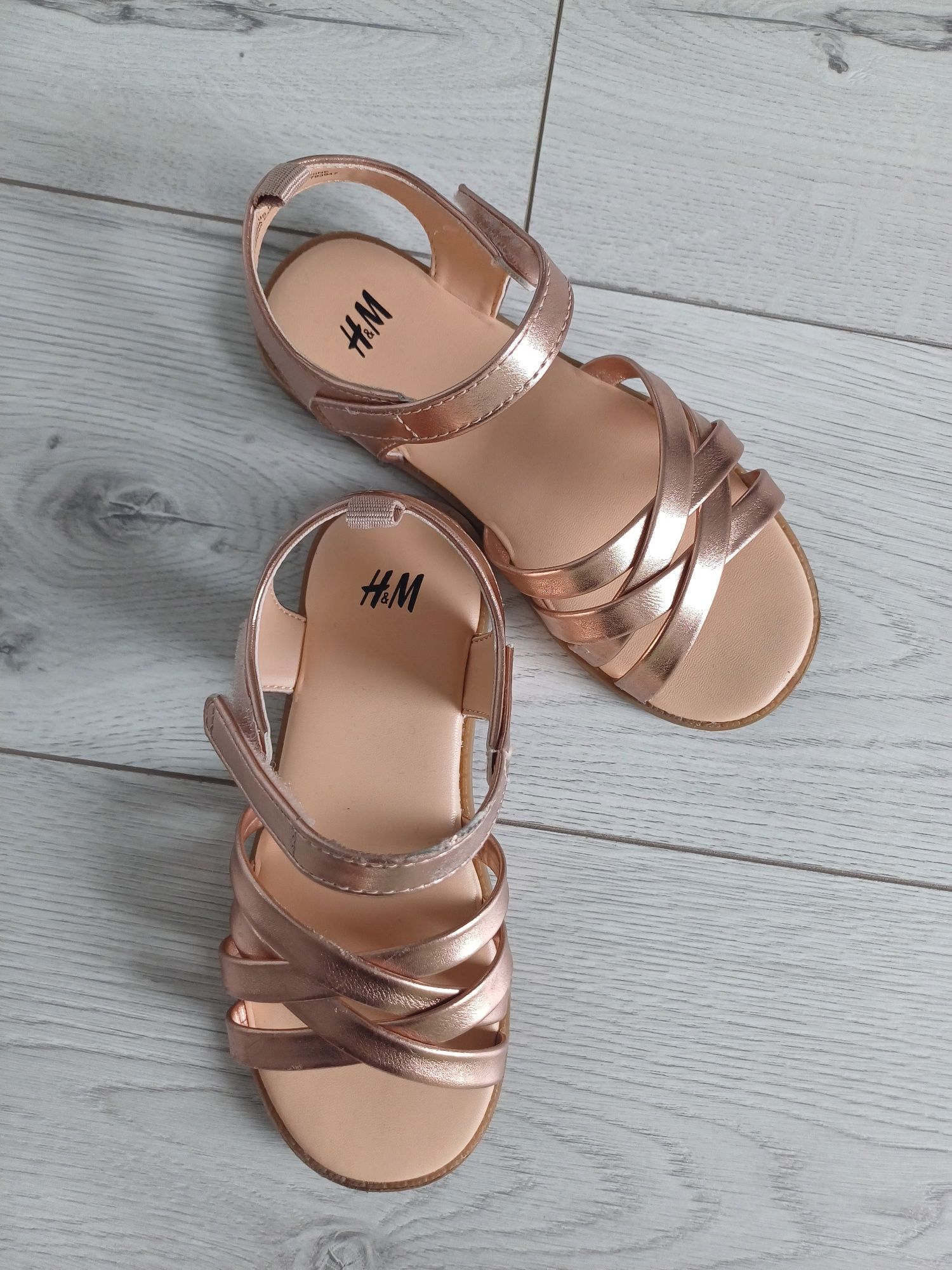 Złote sandałki H&M 29
